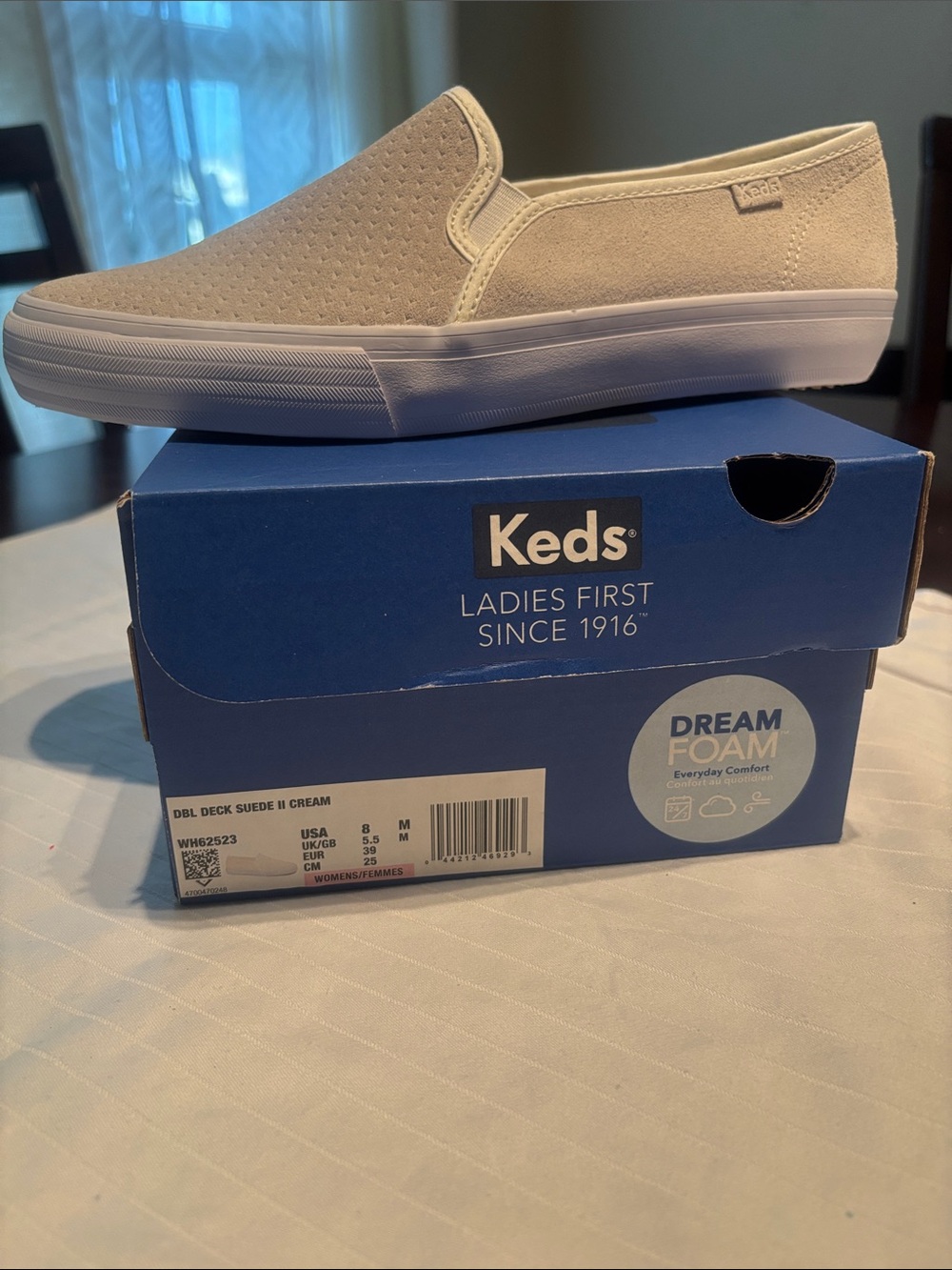 Keds Women Slip-On Sneakers in Cream